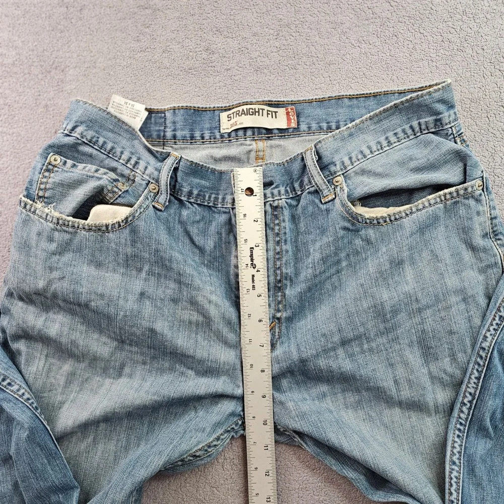 Levi's 505‎ Jeans Mens 34x34 Blue Denim Faded Streetwear Americana Straight Fit